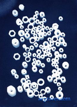 cyanotype photogram, alternative process print by A.E. Graves