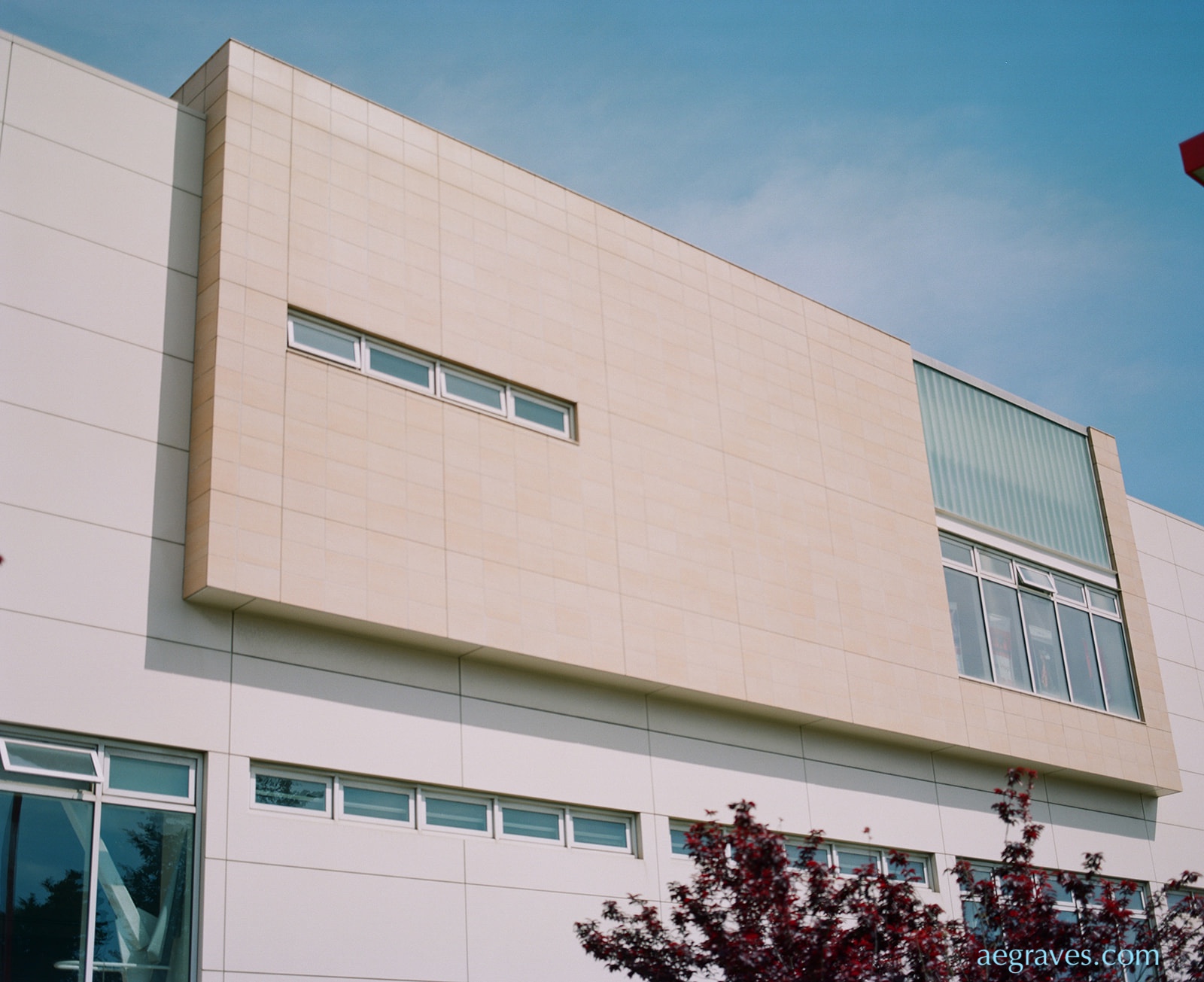 Facade Detail (beige rectangular protrusion on a cream wall), City College Main Campus Fitness Center