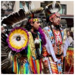 Two men in fabulous Native American attire