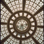 View looking up into the round and radial Emporium Dome skylight